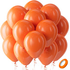 Bezente Orange Balloons – 100 Pack 12-Inch Latex Party Balloons for Birthdays, Showers & Halloween