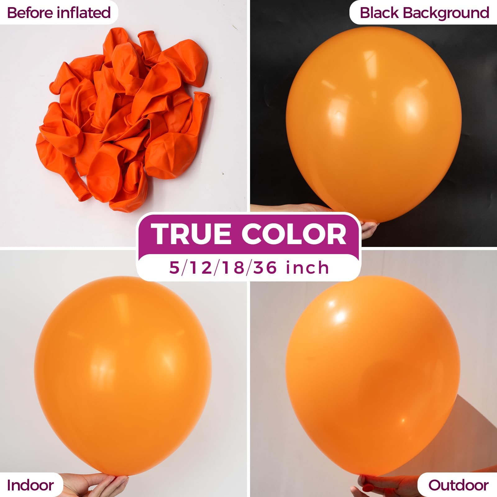 Bezente Orange Balloons – 100 Pack 12-Inch Latex Party Balloons for Birthdays, Showers & Halloween