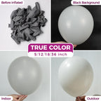 Bezente Gray Latex Balloons – 100 Pack, 12" | Pastel Grey Party Decor for Birthday, Bridal Shower & More