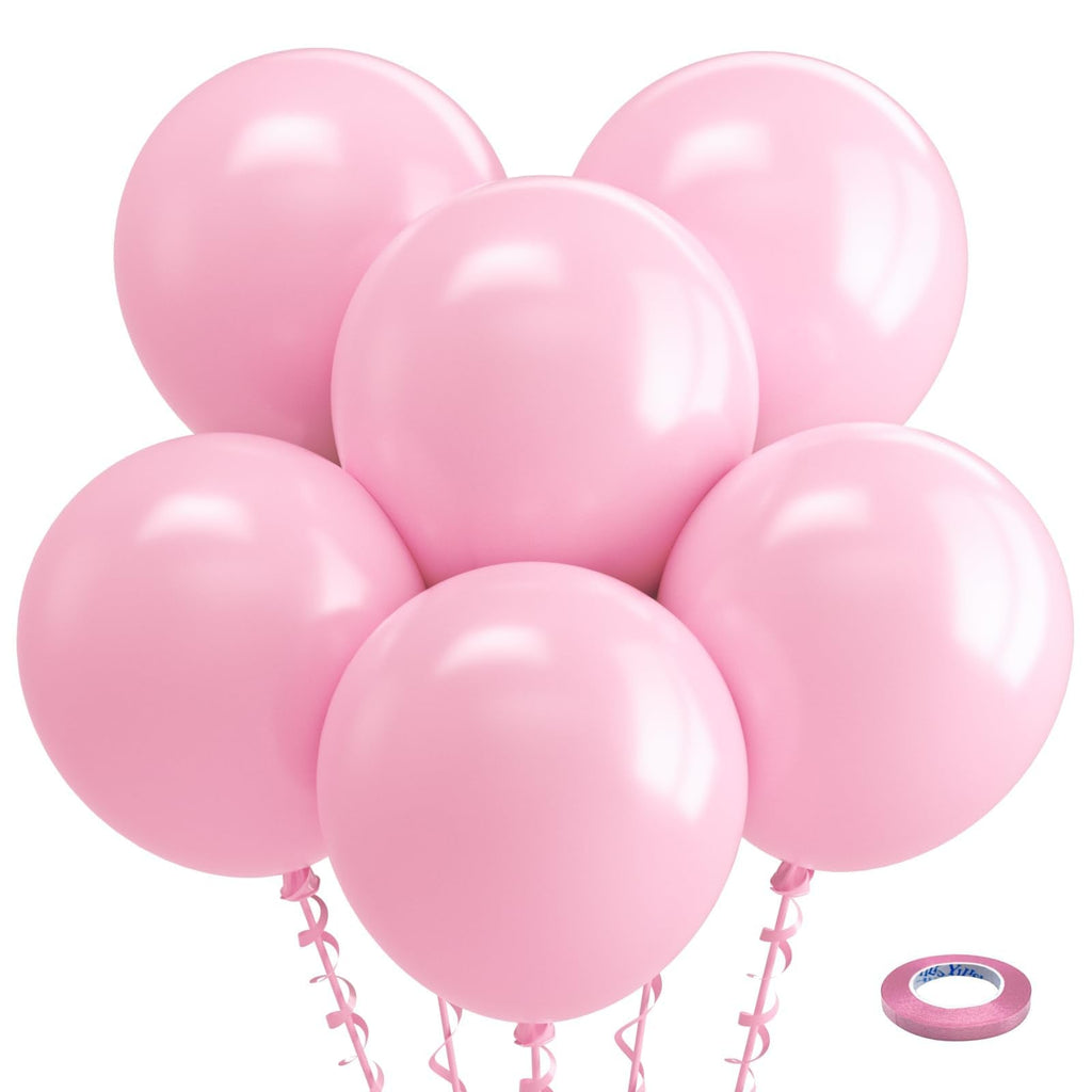 Bezente Pastel Pink Latex Balloons – 30 Pack, 18-Inch Balloons for Birthdays & Celebrations