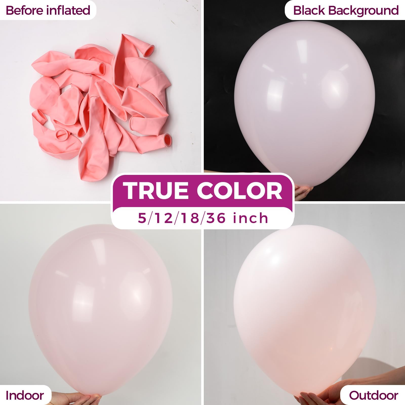 Bezente Pastel Pink Latex Balloons – 30 Pack, 18-Inch Balloons for Birthdays & Celebrations