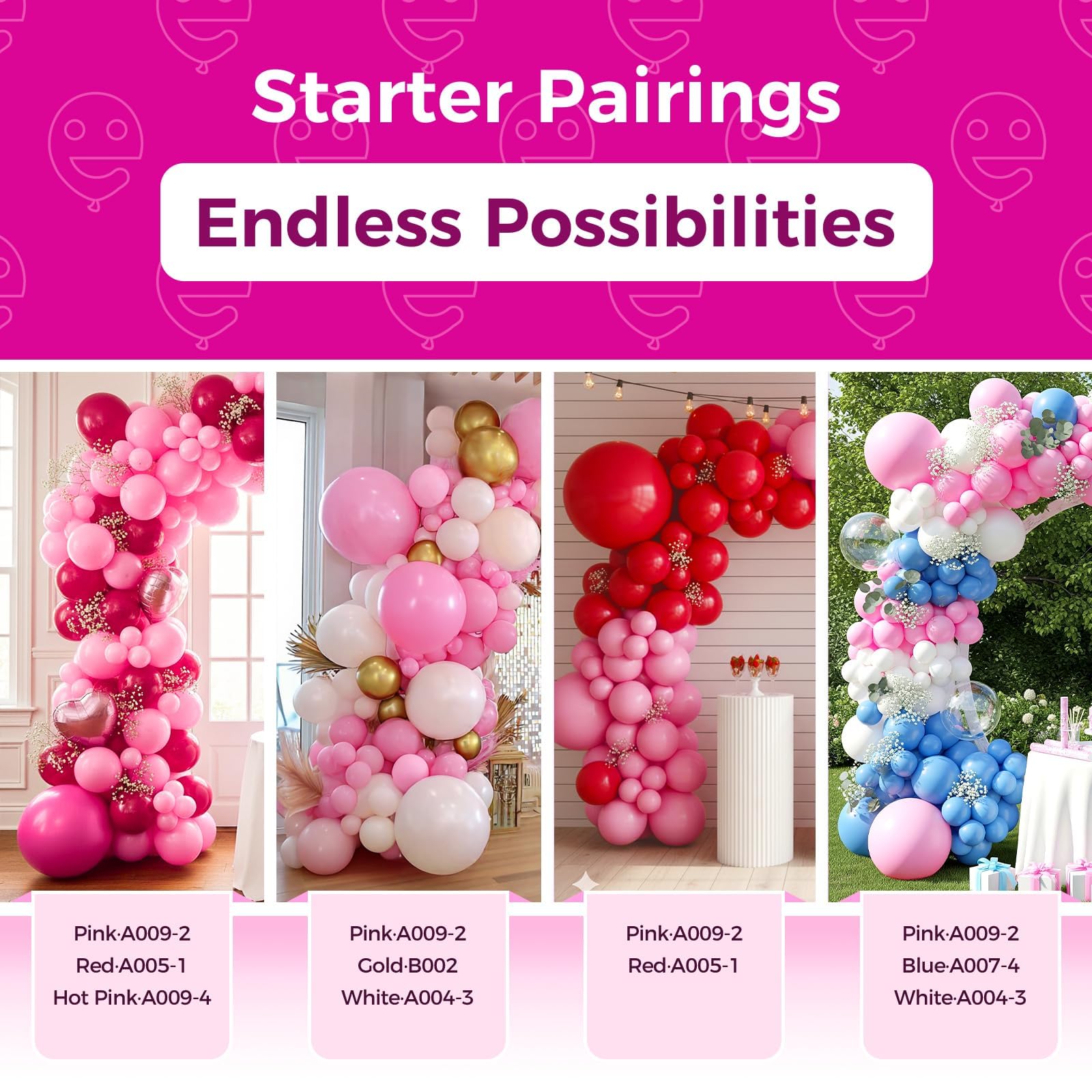 Bezente Pink Balloons – 150 Pack, 5-Inch Latex Balloons for Parties