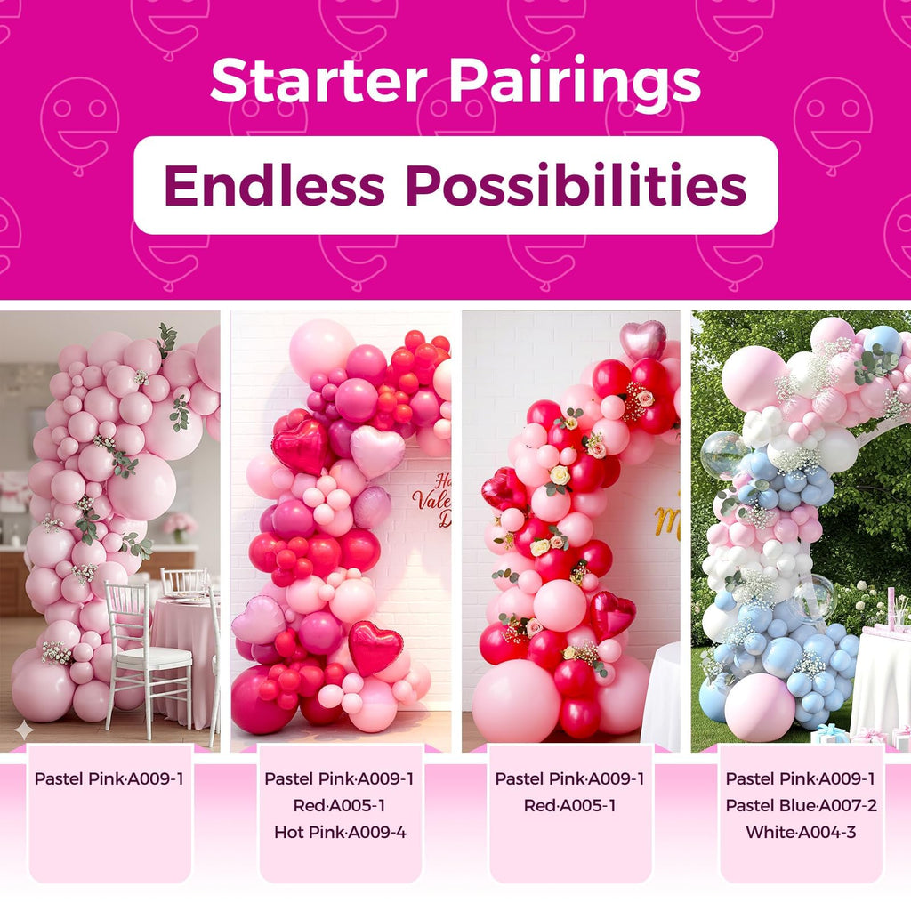 Bezente Pastel Pink Latex Balloons – 30 Pack, 18-Inch Balloons for Birthdays & Celebrations
