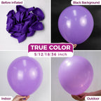Bezente Purple Balloons – 100 Pack 12in Latex Party Balloons for Celebrations