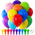 Bezente Assorted Rainbow Latex Balloons – 100 Pack, 12-Inch, Bright Party Decor