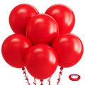 Bezente Red Balloons 18 Inch - 30 Pack - Large Round Latex Party Decor