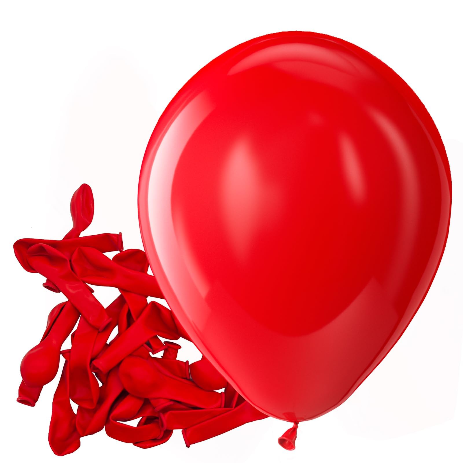 Bezente Red Balloons – 150-Pack 5-inch Matte Latex Helium Balloons