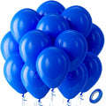 Bezente Royal Blue Latex Balloons – 100 Pack, 12-inch | Navy Blue Party Decorations for Birthdays, Graduations and More
