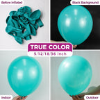 Bezente Teal Balloons 18 Inch – 30 Pack Large Teal Latex Balloons for Weddings & Parties