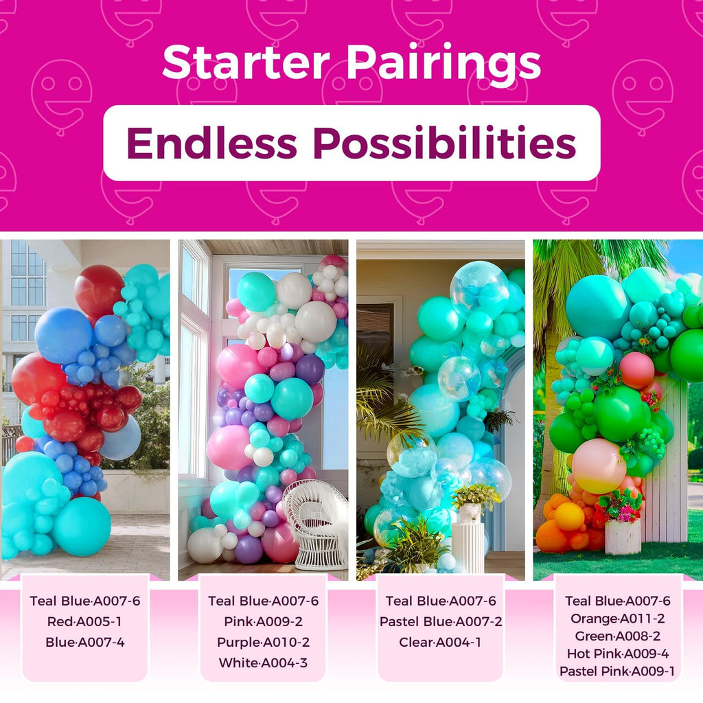 Bezente Teal Balloons 18 Inch – 30 Pack Large Teal Latex Balloons for Weddings & Parties