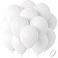 Bezente White 12-Inch Latex Balloons — 100-Pack for Weddings, Birthdays, and Backdrops