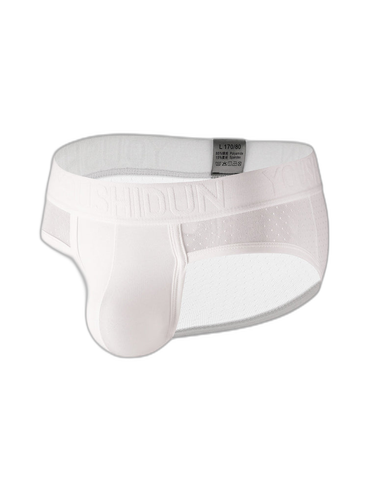 2 Pack Men's Low Rise Mesh Large Pouch U-convex Breathable Comfortable Briefs