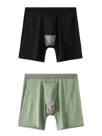 2 Pack Men's Gun Bullet Separation Casual Sports Breathable Cotton Mid-Rise Midway Briefs