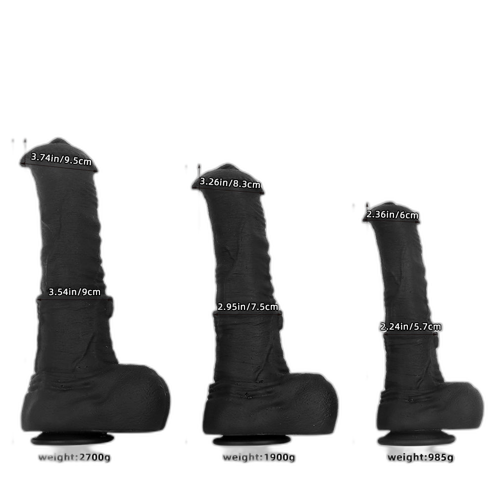 ruff GEAR Silicone Dark Horse Realistic Dildo 14.5 Inch