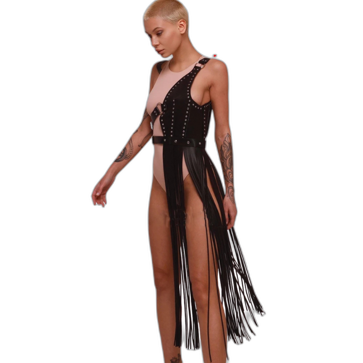Women's Leather Lingerie Harness