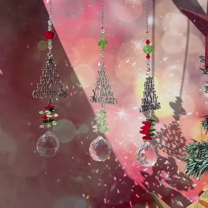 Christmas Sun Catcher Crystal Christmas Tree Pendant