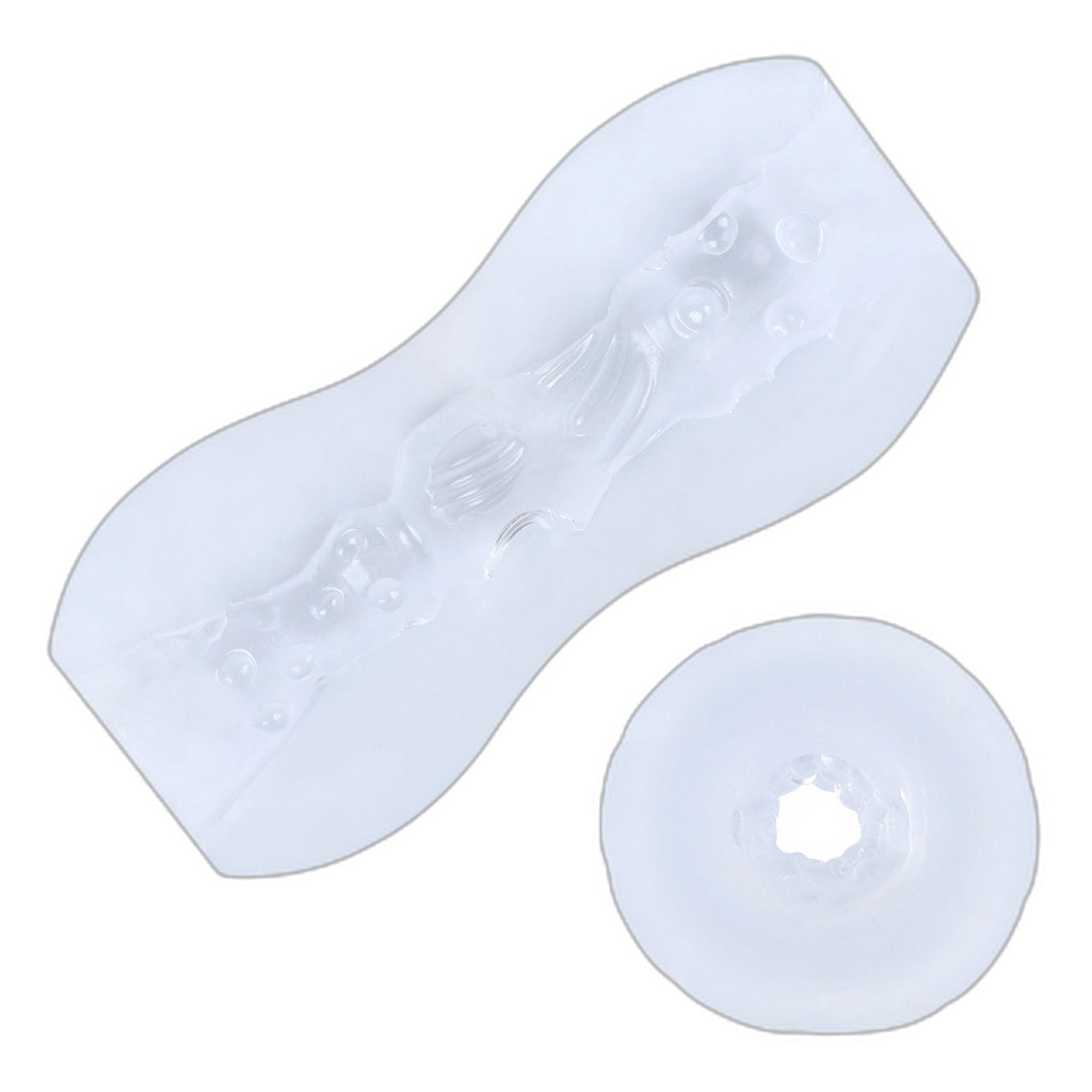 Transparent Ribbed Sleeve Masturbator