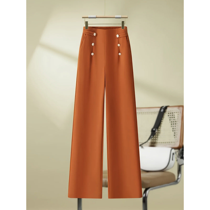 Straight-leg Wide-leg Pants For Autumn And Summer