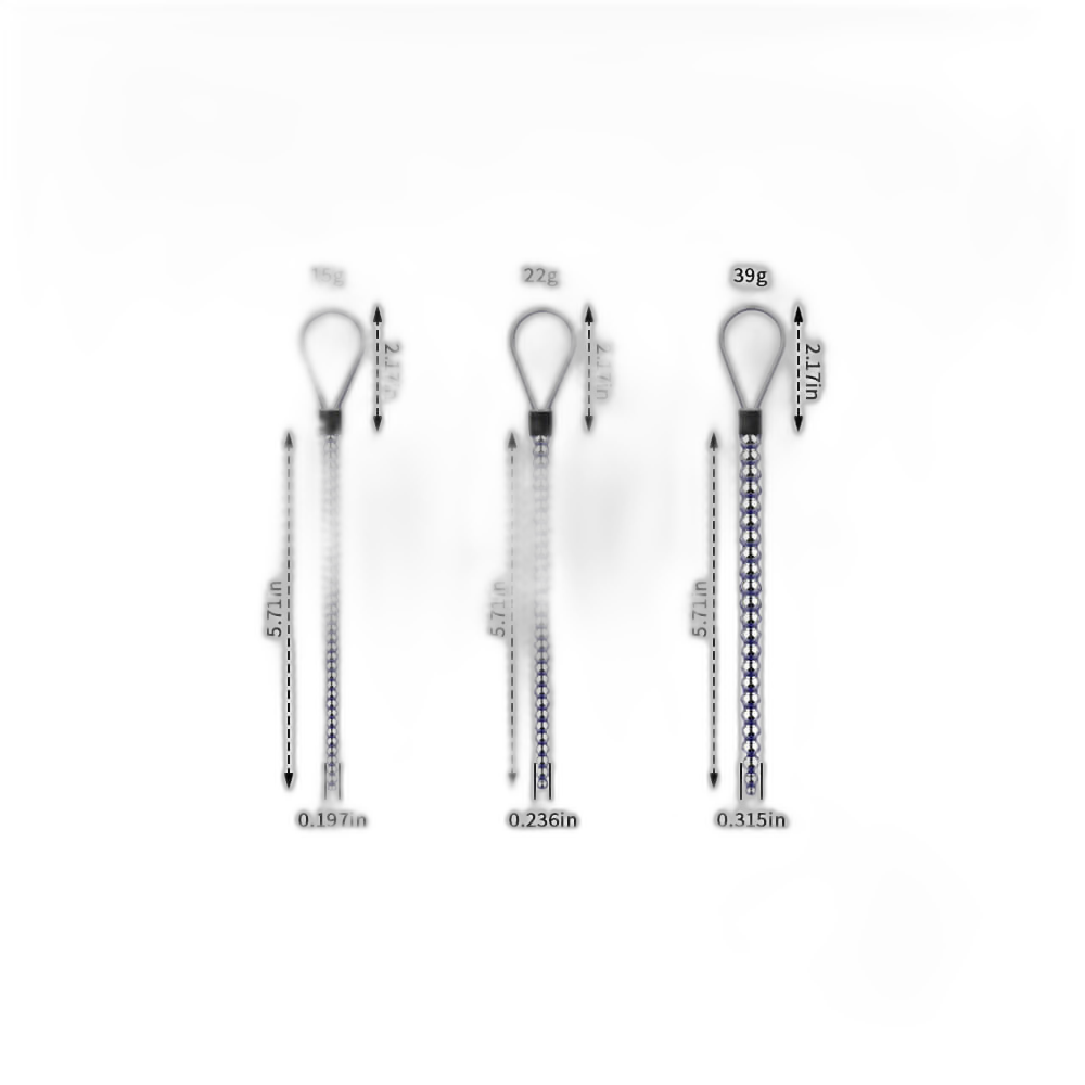 Metal Urethral Plug with Pull Ring - 3 Sizes