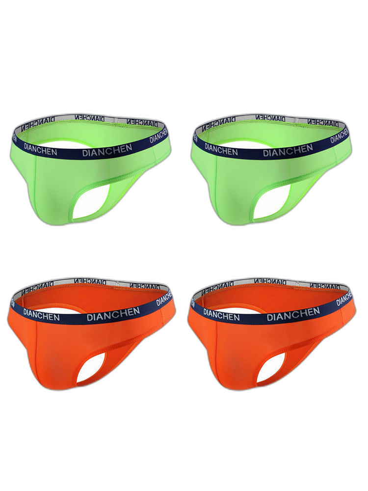 4 Pack Men's Sexy Comfortable Ice Silk Breathable Thong