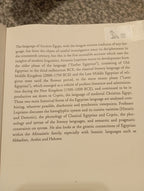BOOK : ANCIENT EGYPTIAN by ANTONIO LOPRIENO