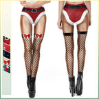 Women's Lace Christmas Print Stretch Leggings