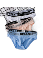 Men's Cotton Ribbed Breathable Briefs with 3D Pouch