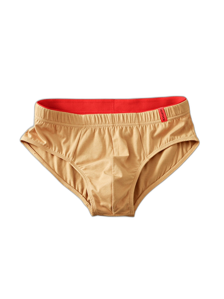 4 Pack Men's Solid Color Cotton Low-Rise Seamless Comfort Briefs