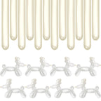 BHUCUTU 400 Pieces 260Q Long Balloons – Clear Latex Twisting Balloons for Balloon Animals