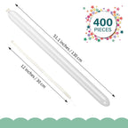 BHUCUTU 400 Pieces 260Q Long Balloons – Clear Latex Twisting Balloons for Balloon Animals