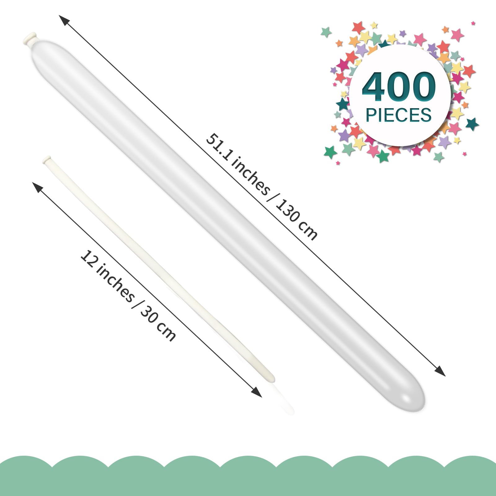 BHUCUTU 400 Pieces 260Q Long Balloons – Clear Latex Twisting Balloons for Balloon Animals