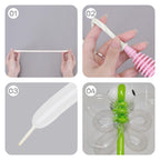 BHUCUTU 400 Pieces 260Q Long Balloons – Clear Latex Twisting Balloons for Balloon Animals