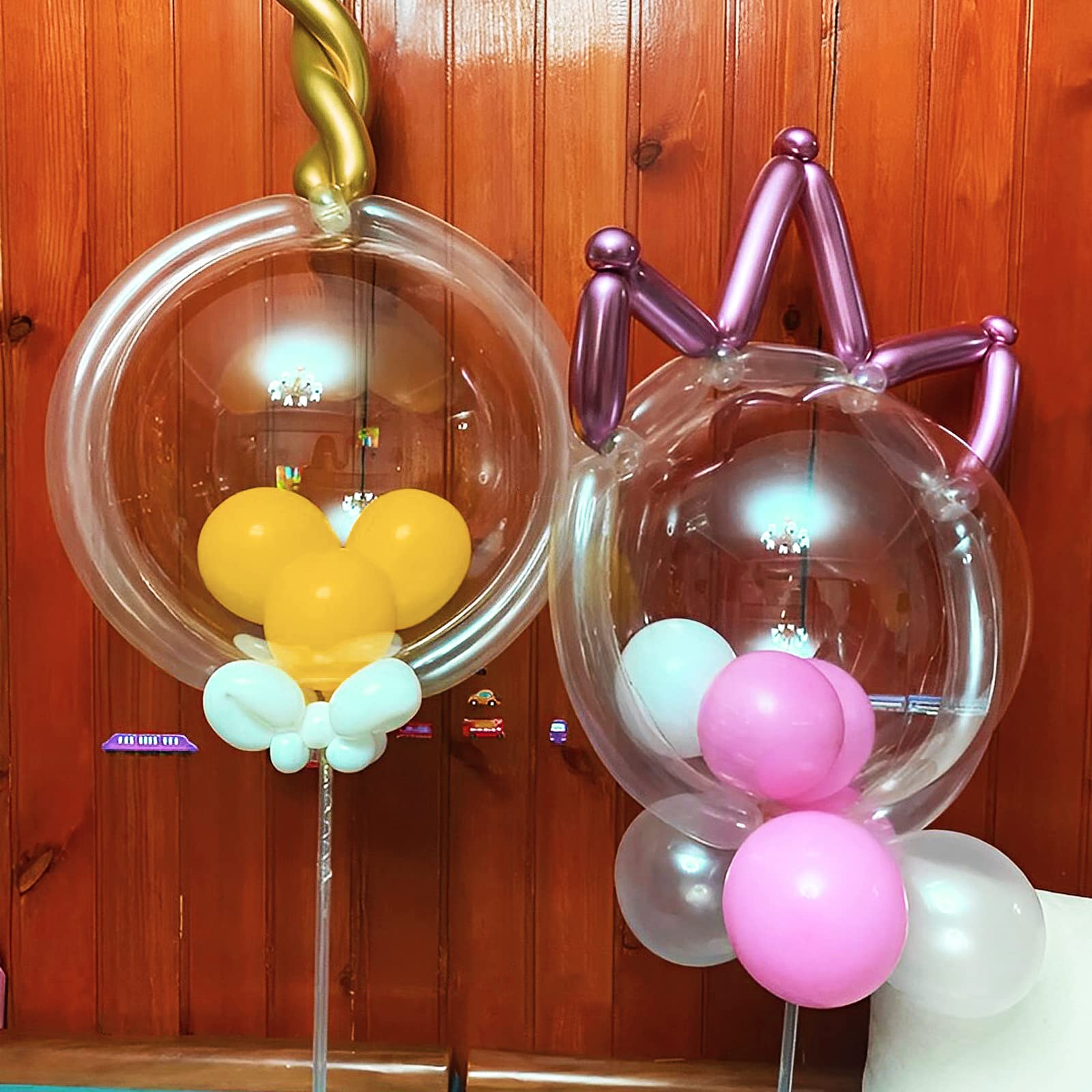 BHUCUTU 400 Pieces 260Q Long Balloons – Clear Latex Twisting Balloons for Balloon Animals