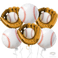 Biapian Baseball Balloons Foil – 18-Inch Round Baseball & Glove Balloon Set, 6 Pack for Party Decor