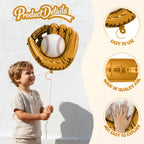 Biapian Baseball Balloons Foil – 18-Inch Round Baseball & Glove Balloon Set, 6 Pack for Party Decor