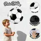 Biapian Soccer Balloons - 6-Piece 22" Foil Balloons for Soccer Theme Parties
