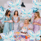 Biapian Iridescent Butterfly Balloons – 6 Pcs Foil Balloons for Weddings & Parties