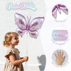 Biapian 6 Pcs Butterfly Balloons – Large Pastel Gradient Foil for Weddings & Parties