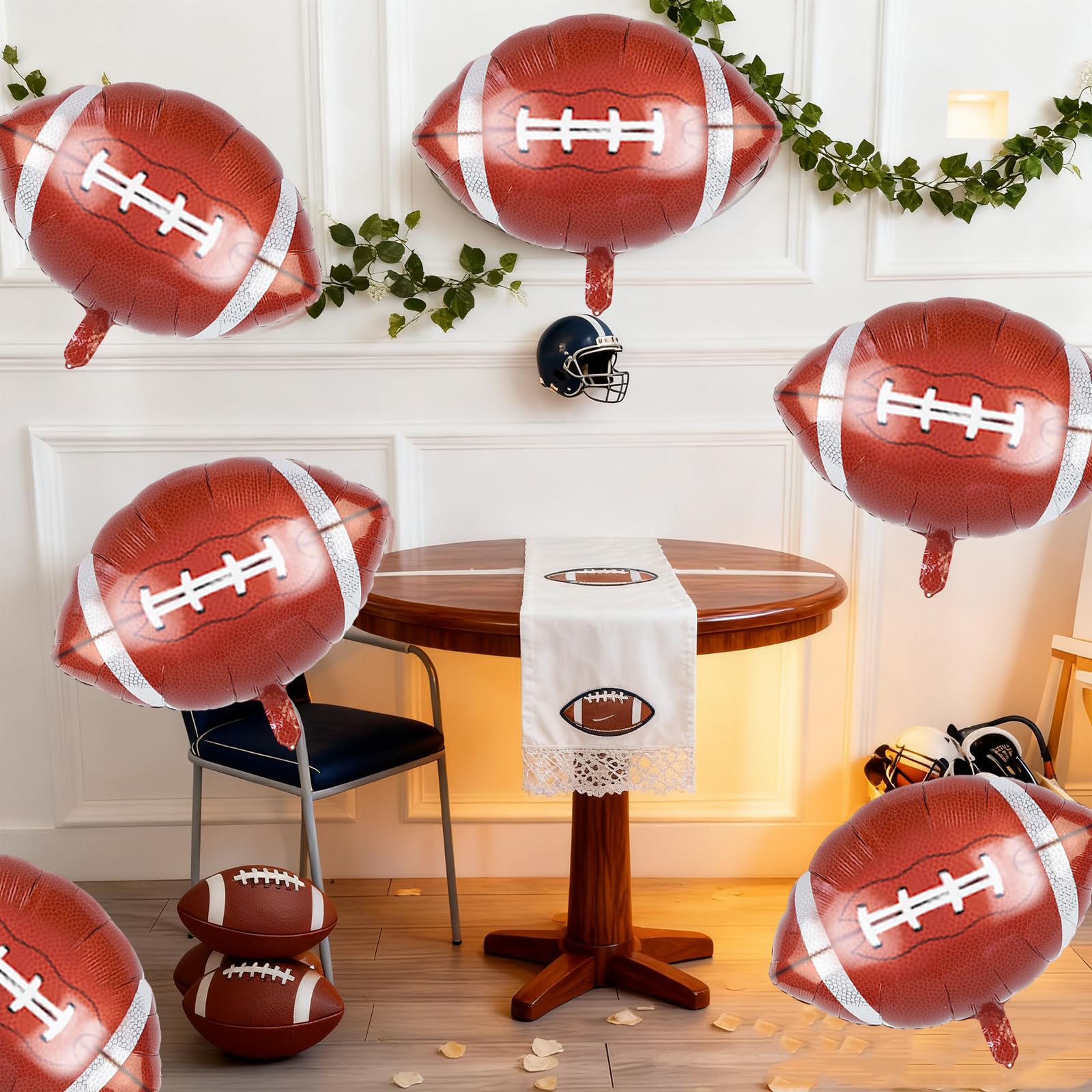 Biapian 26 Inch Football Balloons Set – 6 Large Foil Balloons for Parties
