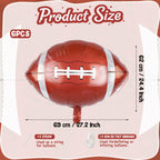Biapian 26 Inch Football Balloons Set – 6 Large Foil Balloons for Parties