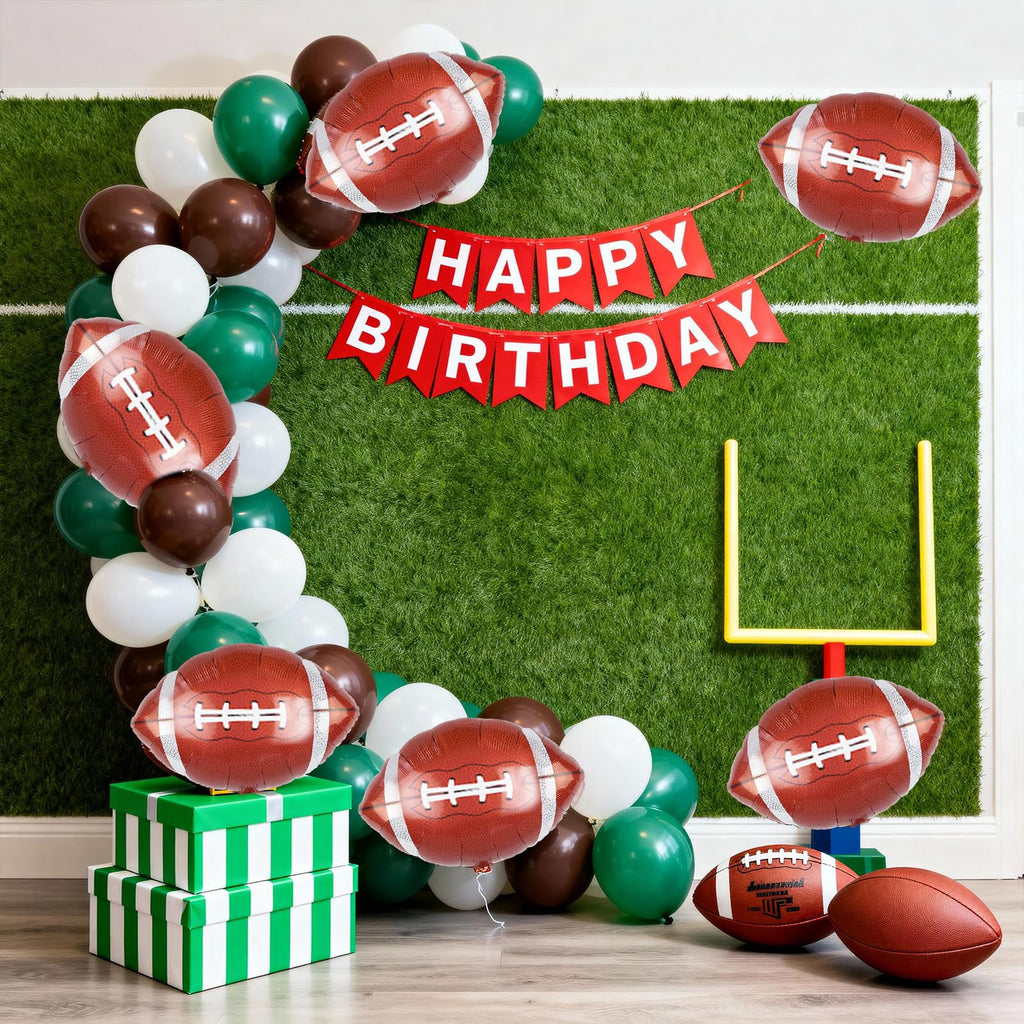 Biapian 26 Inch Football Balloons Set – 6 Large Foil Balloons for Parties