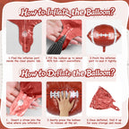 Biapian 26 Inch Football Balloons Set – 6 Large Foil Balloons for Parties