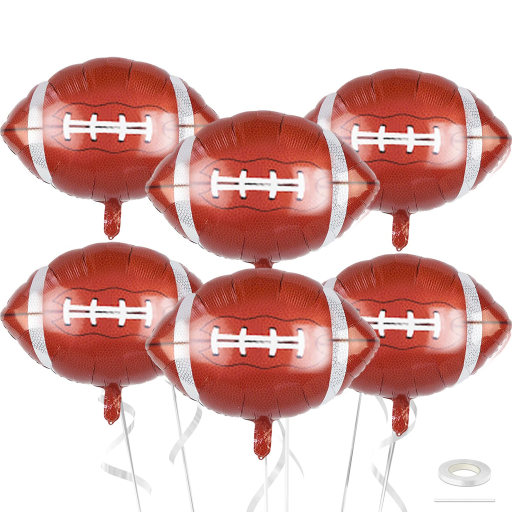 Biapian 26 Inch Football Balloons Set – 6 Large Foil Balloons for Parties
