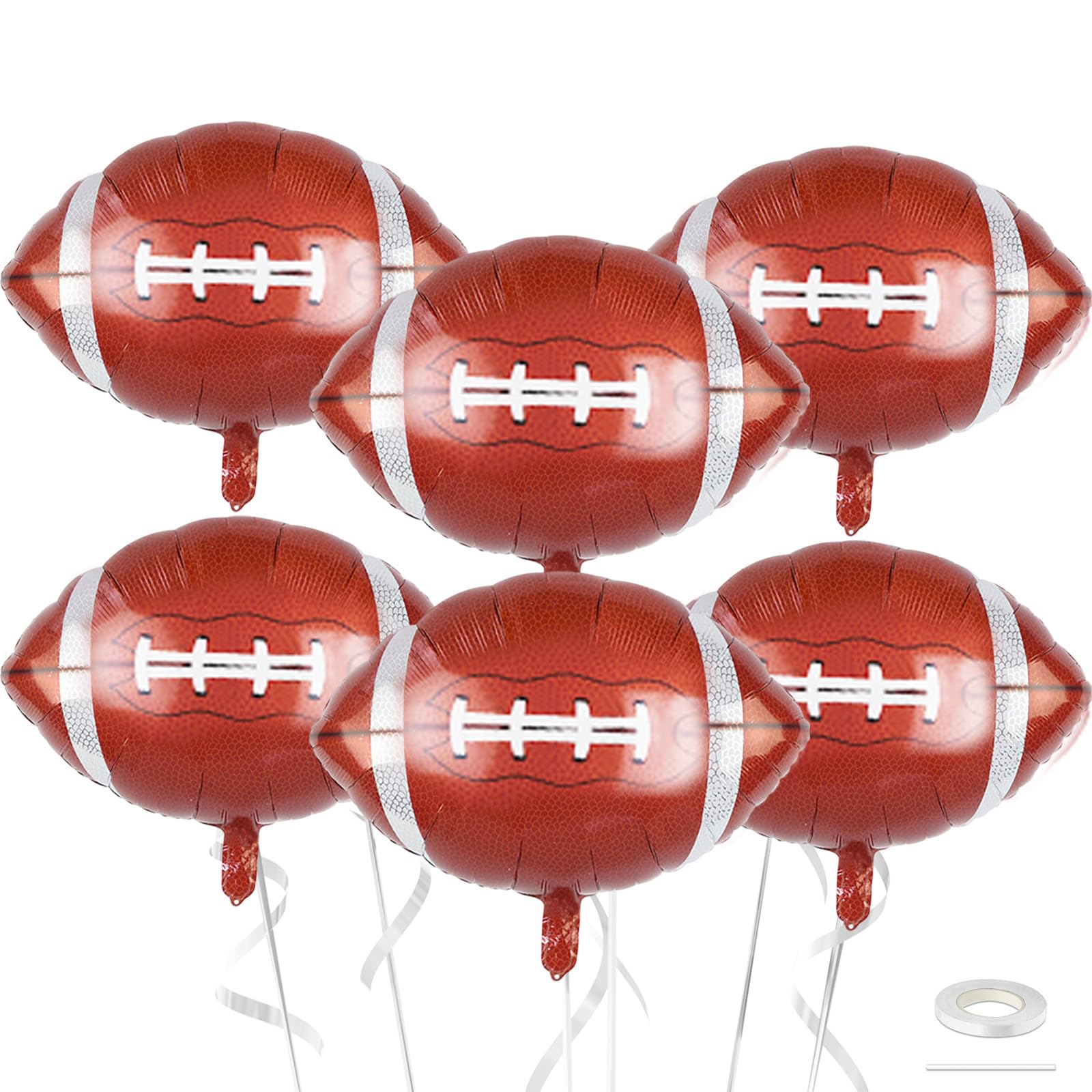 Biapian 26 Inch Football Balloons Set – 6 Large Foil Balloons for Parties