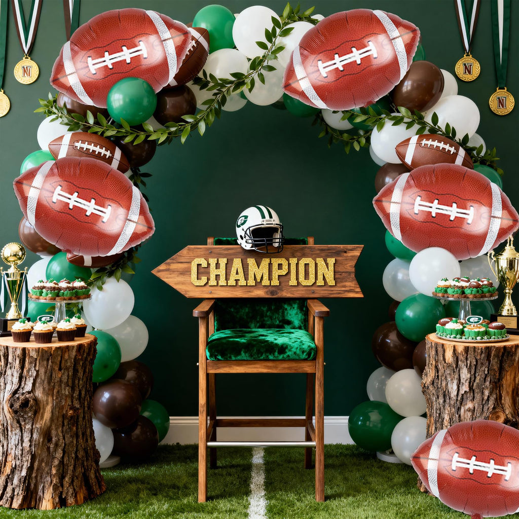 Biapian 26 Inch Football Balloons Set – 6 Large Foil Balloons for Parties