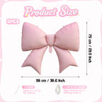Biapian 6 Pcs Pink Bow Balloons - 38 Inch Giant Foil Balloons for Princess Parties