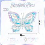 Biapian Iridescent Butterfly Balloons – 6 Pcs Foil Balloons for Weddings & Parties