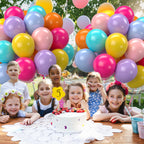 Biapian Tropical Balloons – 12-Inch Multicolor Rainbow Latex Balloons for Parties