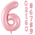 Biapian Pastel Pink 40-Inch Number 6 Balloon – Foil Balloons for Girls