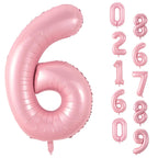 Biapian Pastel Pink 40-Inch Number 6 Balloon – Foil Balloons for Girls